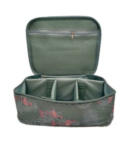 DIGI CORE Travel Makeup Bag Cosmetic Bags For Women Portable Pouch Open Flat Toiletry Bag Makeup Organizer With Divider And Handle Travel Kit Organizer  - Image 2