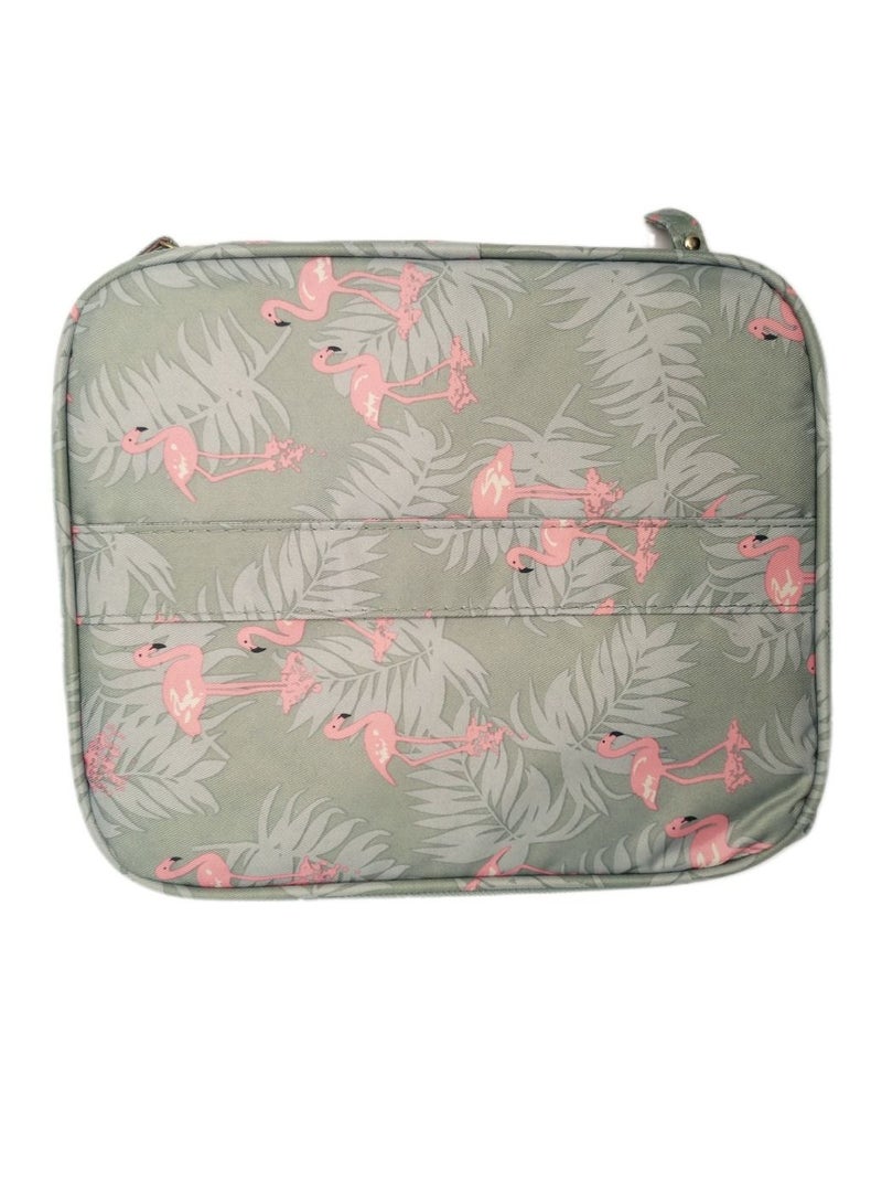 DIGI CORE Travel Makeup Bag Cosmetic Bags For Women Portable Pouch Open Flat Toiletry Bag Makeup Organizer With Divider And Handle Travel Kit Organizer - Image 3