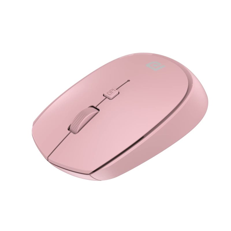 Portronics فأرة تواد 23 اللاسلكية الضوئية بتردد 2.4GHz، موصل USB نانو، توجيه ضوئي، عجلة نقر، DPI قابل للتعديل (وردي) - Image 1