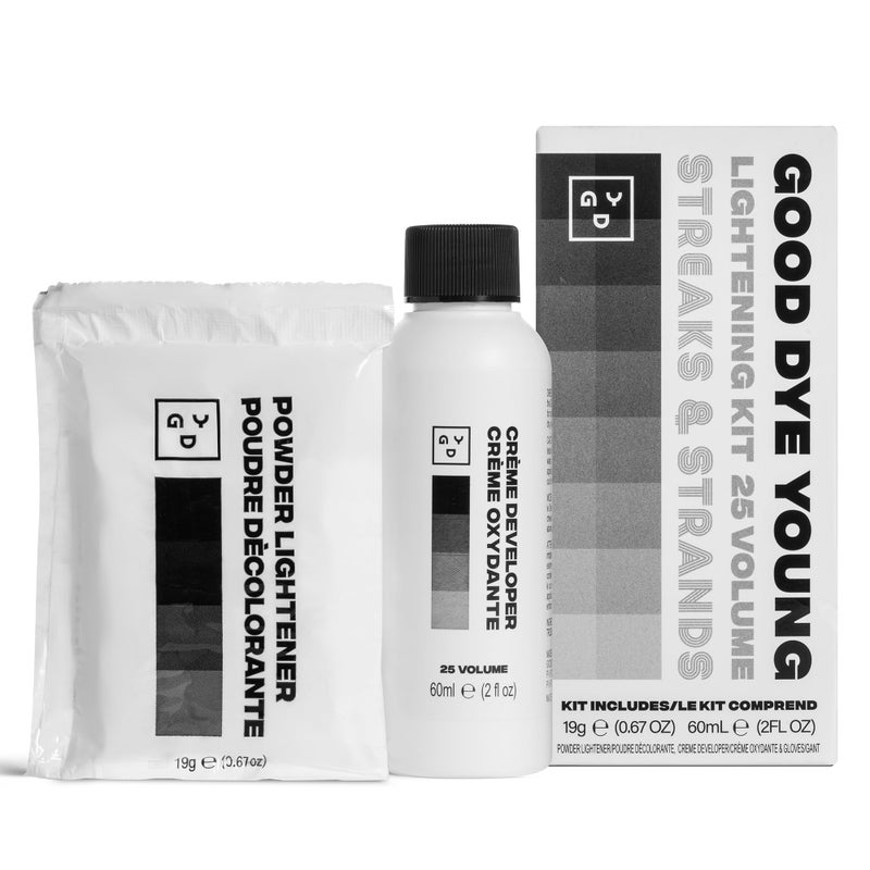 Good Dye Young Hair Lightener Kit Streaks and Strands with Dust Free Powder Lightener 25 Volume Developer Moisturizing Bleaching Kit Vegan Hair Bleach 2 oz - Image 3