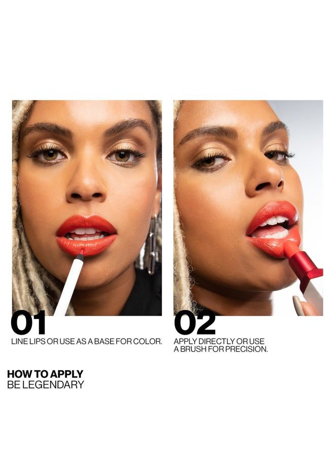 moira Be Legendary Prime & Plush Lipstick | Creamy, High-Pigment, Peptide + Moisture Infused lipstick with built in primer for smooth color, 0.14 Ounce, Poolside - Image 3