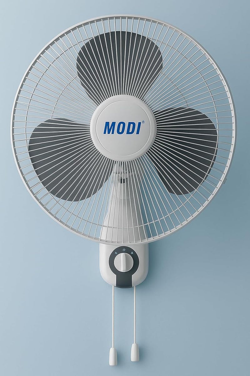 مروحة حائط M.O.D.I، 40.6 سم، مروحة تبريد بثلاث سرعات، بيضاء - Image 1