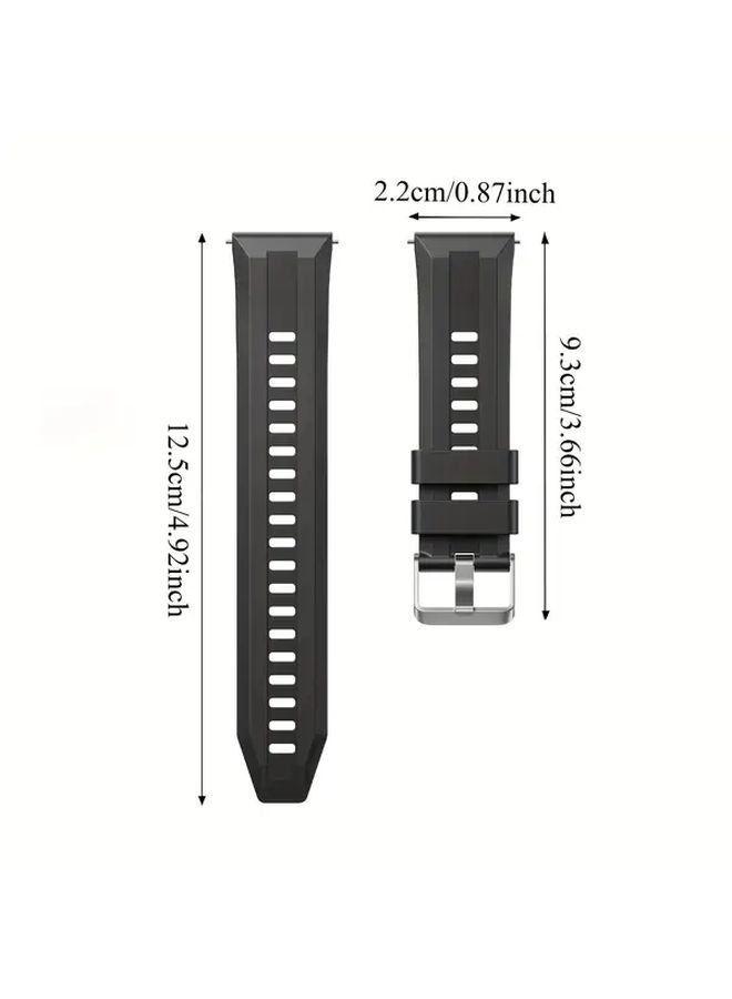 Compatible 22mm Soft Watch Band Silicone Sport Strap Wristband Durable Comfortable Smartwatch Bracelet Star Color - Image 3