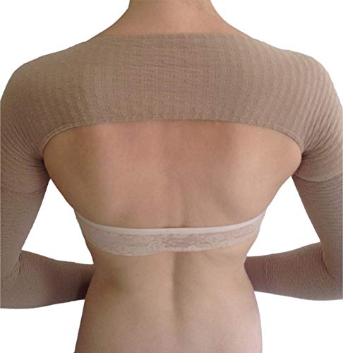 Bioflect® Compression Arm Sleeves Wrap with Bioactive Fibers and Raised Massaging Knit - for Support and Comfort- Sand 3XL - Image 2