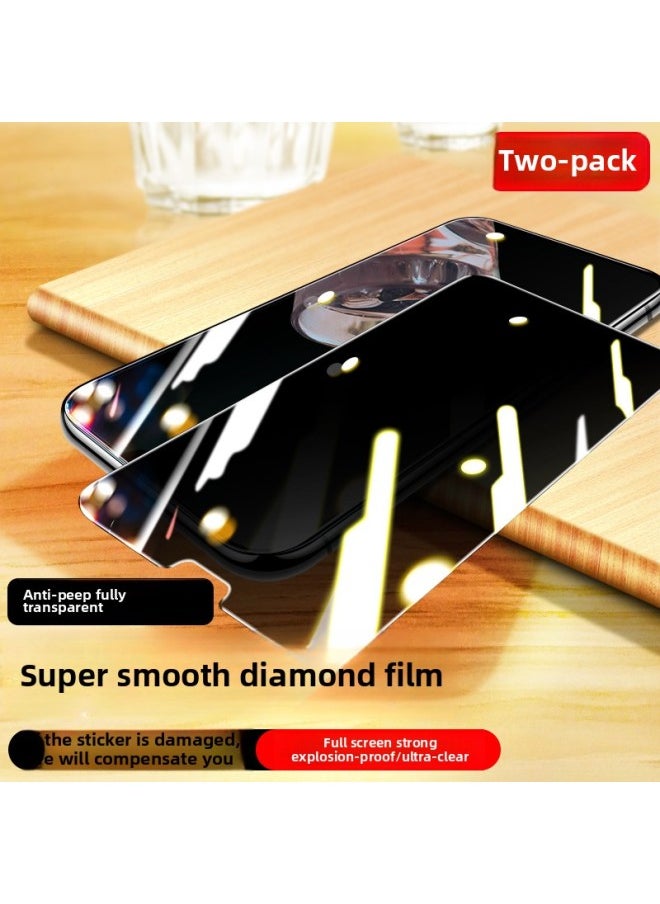 Generic For Vivos7 Tempered Film S7 Mobile Phone Film Vovis7e Vitality Version Vivo Full Screen S7e Peep Screen Vivi-Colour:[diamond Full Screen Transparent] Privacy Film Protects Privacy [2 Pieces]-Size:Vivo S7e Active Edition  - Image 1