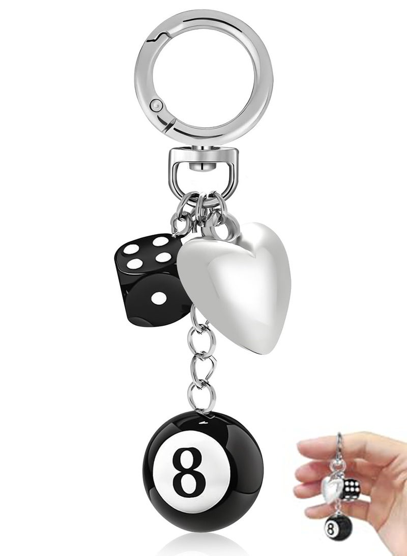 GNAFOTU Keychain Bag Charms Cute Cool Accessories Gifts，Lucky 8 - Image 1