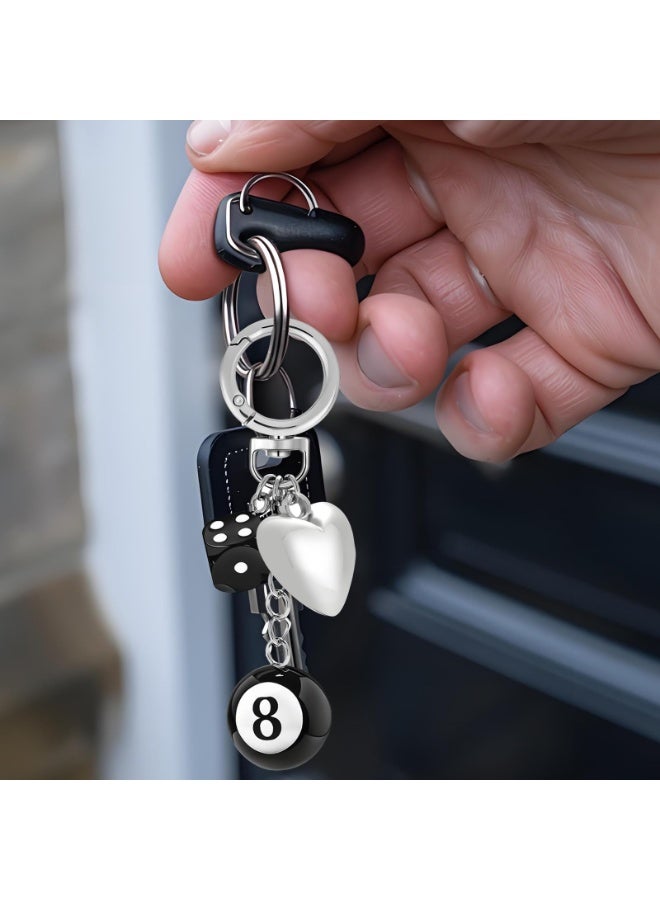 GNAFOTU Keychain Bag Charms Cute Cool Accessories Gifts，Lucky 8 - Image 3