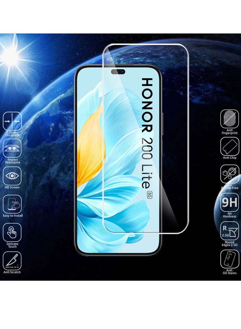Techie Honor 200 Lite 5G 2024 HD Clear Tempered Glass Screen Protector - Image 2