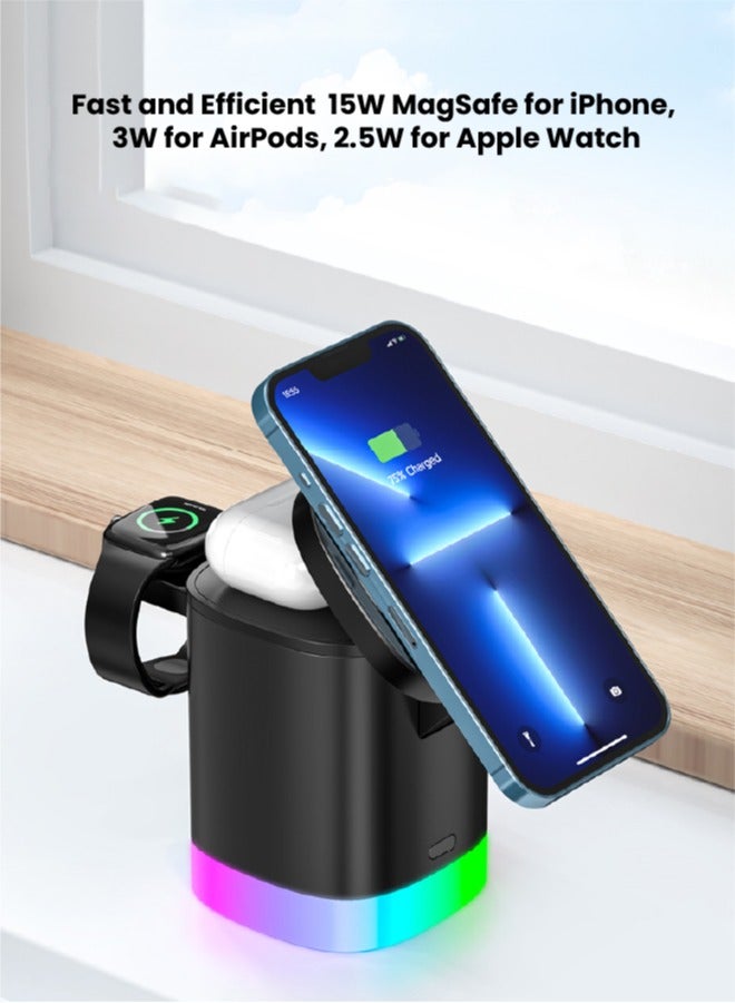 Seeken SEEKEN 3 IN 1 Magpower Charging Station | 3-in-1 Wireless Charging Dock | Magnetic Charger | Wireless Charger | Multi-Device Charger | Premium Design.  - Image 3