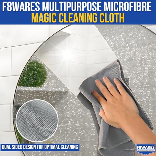 F8WARES 5PK Microfiber Glass Cleaning Cloth for Windows & Mirrors - Thickened Magic Cleaning Cloths and Wipes - Anti Scratch Dusting Cloth for Kitchen,Car,Specs,Laptop,Mobile & Tv Screen Cleaning - Image 2