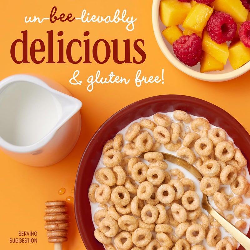Cheerios Honey Nut Cheerios Mega Size Cereal - Heart Healthy Gluten Free Breakfast with Real Honey, 27.2 oz - Image 4