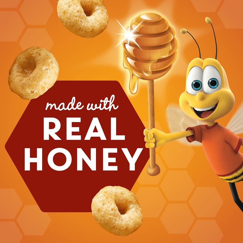 Cheerios Honey Nut Cheerios Mega Size Cereal - Heart Healthy Gluten Free Breakfast with Real Honey, 27.2 oz - Image 3