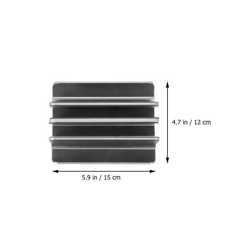 Aluminum Alloy Vertical Laptop Stand Dual Slot Holder Portable Silver Storage - Image 3