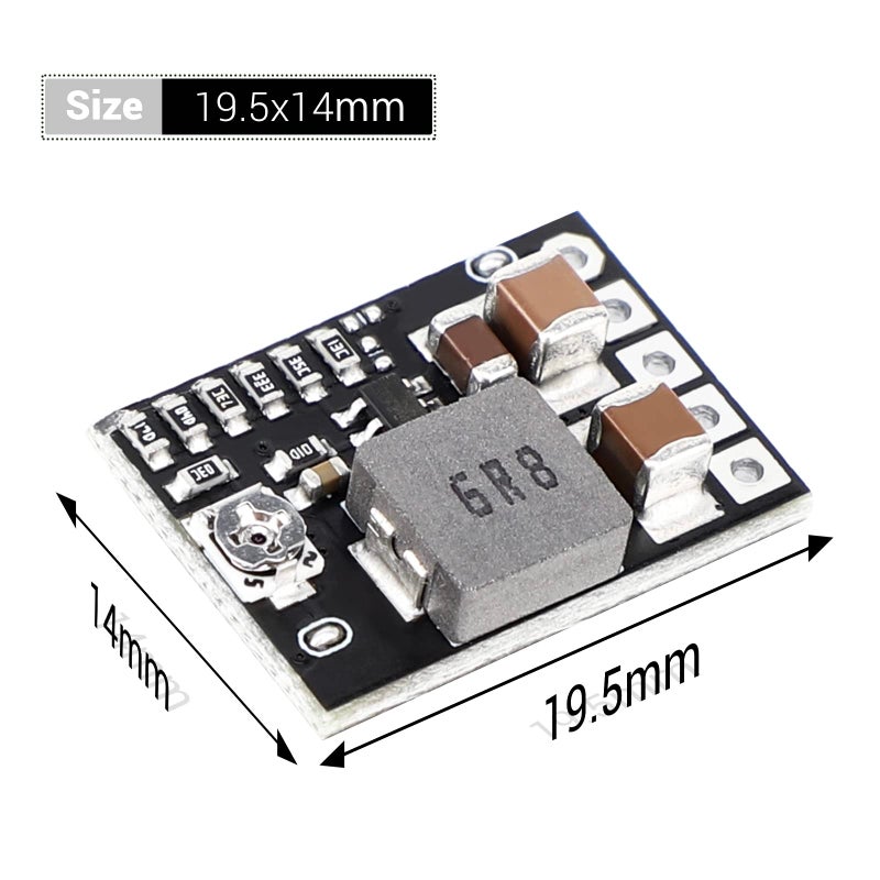 DROK DC 5V Power Converter, 5pcs Mini Voltage Buck Regulator DC 4.5-20V 12V 9V Step Down to 5V Reducer Transformer Board 3A 10W Adjustable Fixed Volt Output Step-Down Power Supply Stabilize - Image 4