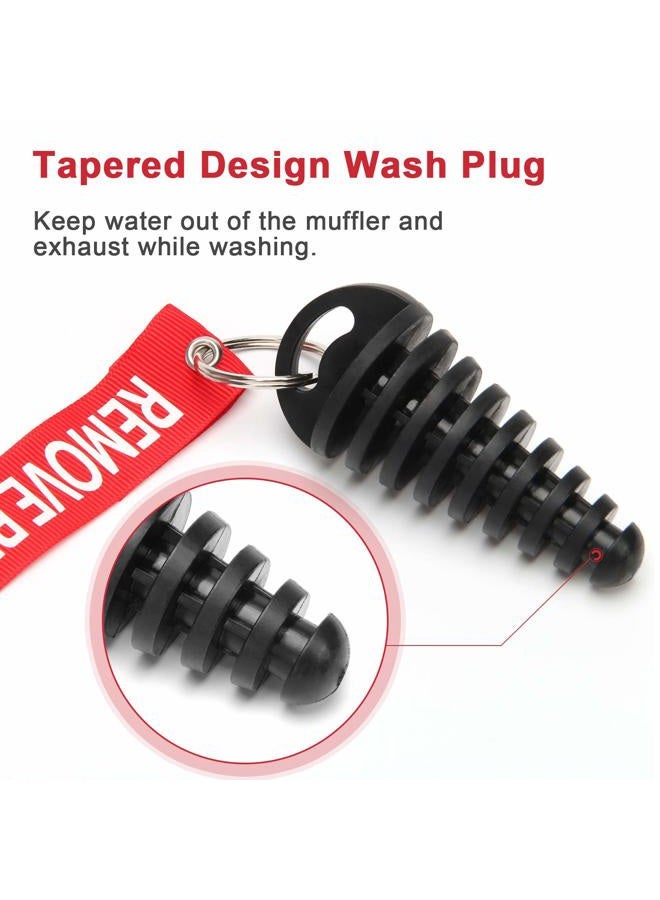 Coitak Muffler Exhaust Wash Plug, 0.6"-1.5" Wash Plug for Motorcycle Bike 2 Stroke Rubber Exhaust Silencer (2 Pack) (0.6"-1.5") - Image 4