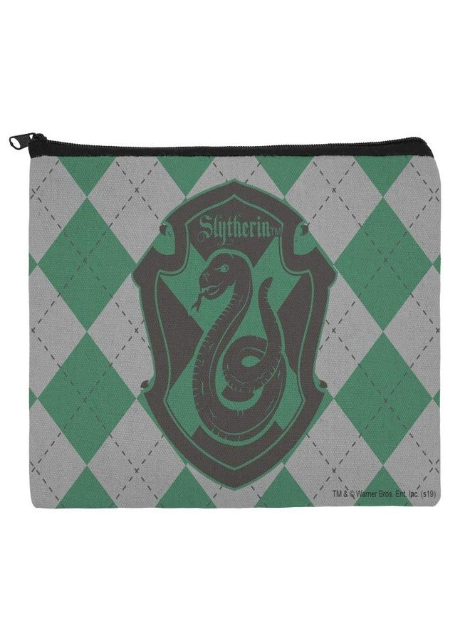 GRAPHICS & MORE Harry Potter Slytherin Plaid Sigil Pencil Pen Organizer Zipper Pouch Case - Image 1
