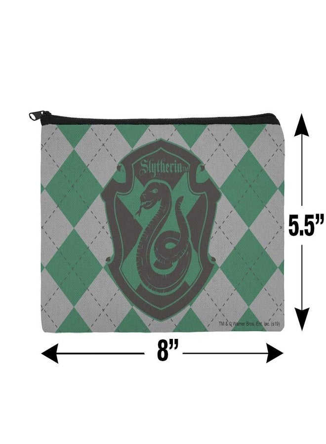 GRAPHICS & MORE Harry Potter Slytherin Plaid Sigil Pencil Pen Organizer Zipper Pouch Case - Image 4