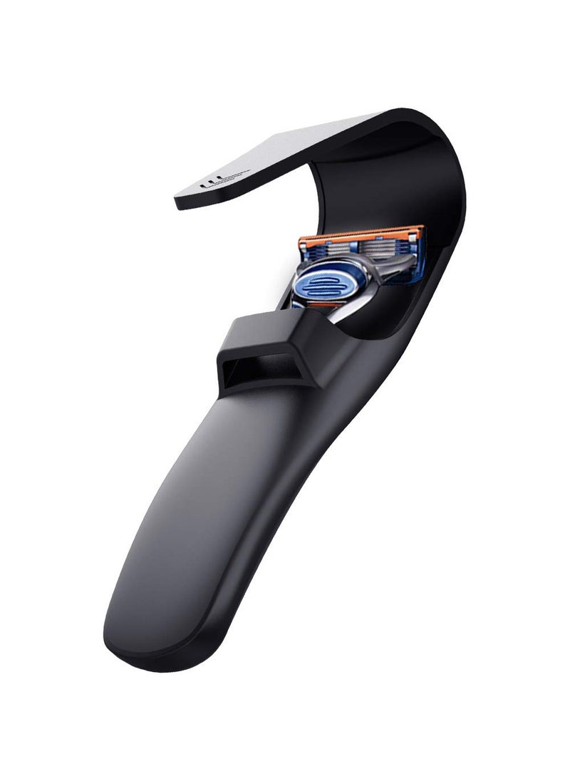 Enerfort - Razor Travel Case  Enerfort Silicone Mens Razor Case Razor Case Compatible with Gillette Mach Fusion Proglide Sensor Excel Mens Razor  Black - Image 1
