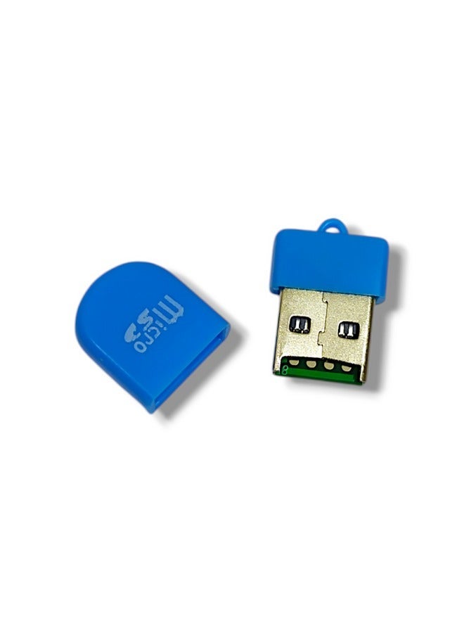 Micro SD (T-Flash) USB 2.0 External Memory Card Reader, Blue - Image 3