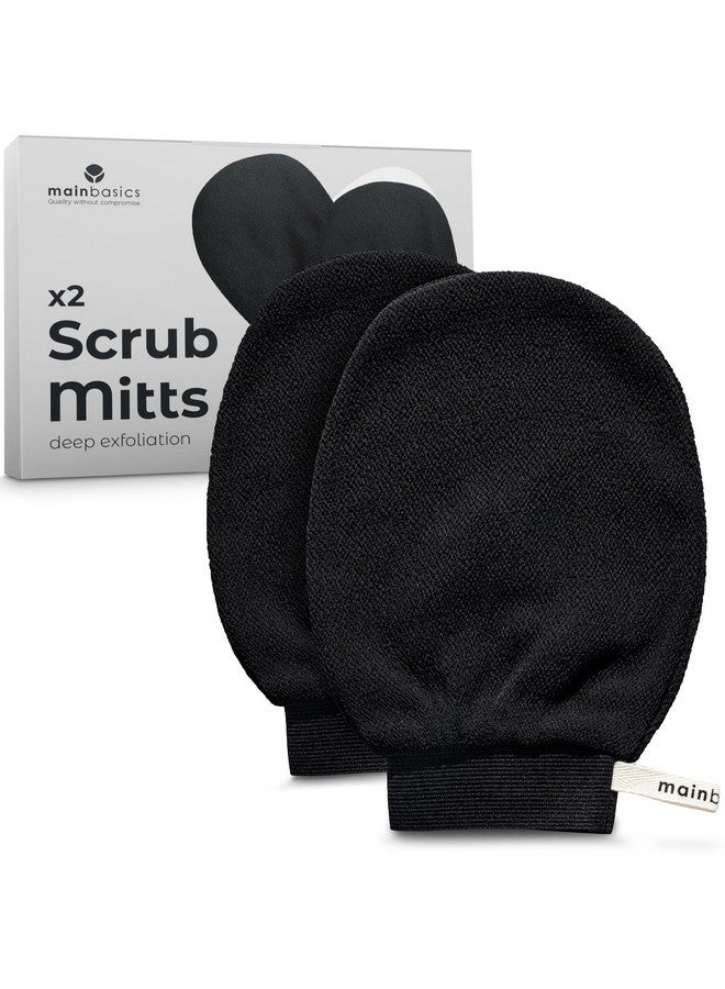 MainBasics MainBasics Korean Exfoliating Mitts - Deep Exfoliating Gloves for Dead Skin, Spray Tan Prep, Keratosis Pilaris, and Body Scrub - 100% Viscose (1 Pair/2 Mitts)  - Image 1