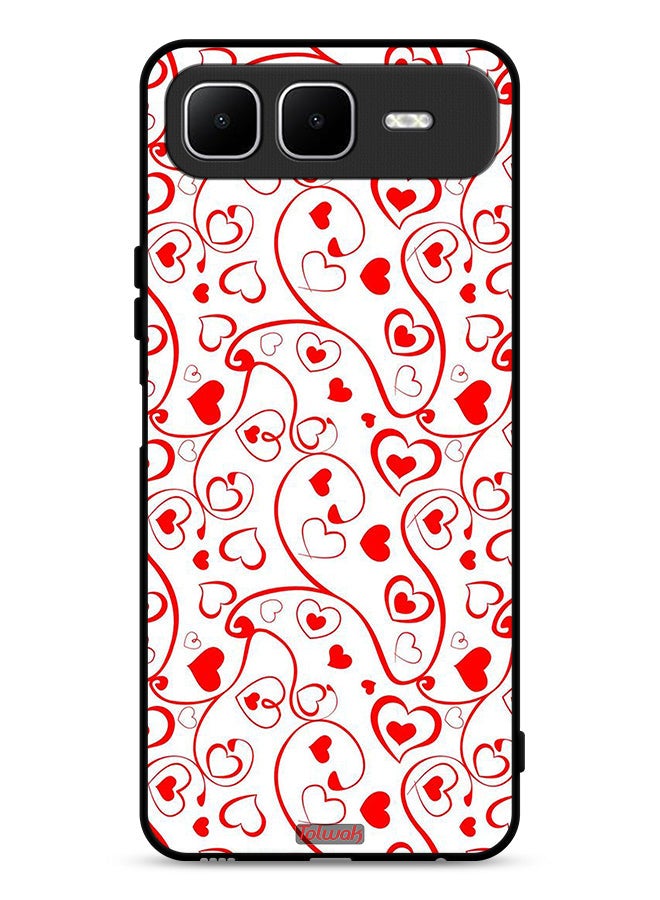 Tolwak Infinix Smart 10 Plus Protective Case Cover Hearts Pattern