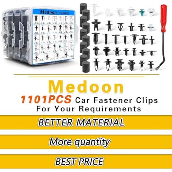 rayihni 1101 Pcs Car Door Panel Trim Clips Kit 32 Most Popular Sizes Cars Body Kits 1 Pcs Fastener Remover Bumper Retainer Clips Car Plastic Rivets Fasteners Push Retainer Kit Auto Push Pin Riv - Image 4