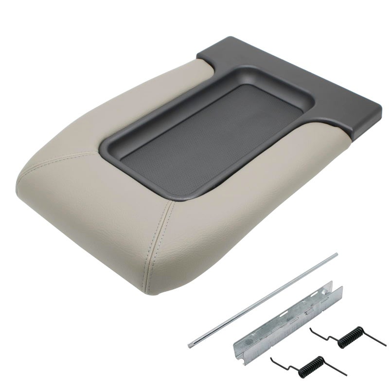 NHILES Center Console Lid Replacement Kit for 1999 2000 2001 2002 2003 2004 2005 2006 2007 SilveradoAvalancheSuburbanSierraYukon Replaces Number 19127364 19127365 19127366 Light Gray