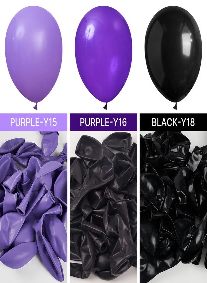 PartyWoo Dark Purple Balloons 152 pcs Different Sizes of 18 12 10 5 Inch Royal Purple Balloon Arch Kit Garland for Graduation Halloween Mardi Gras Baby Shower Birthday Party Decorations Purple-Y16 - Image 3