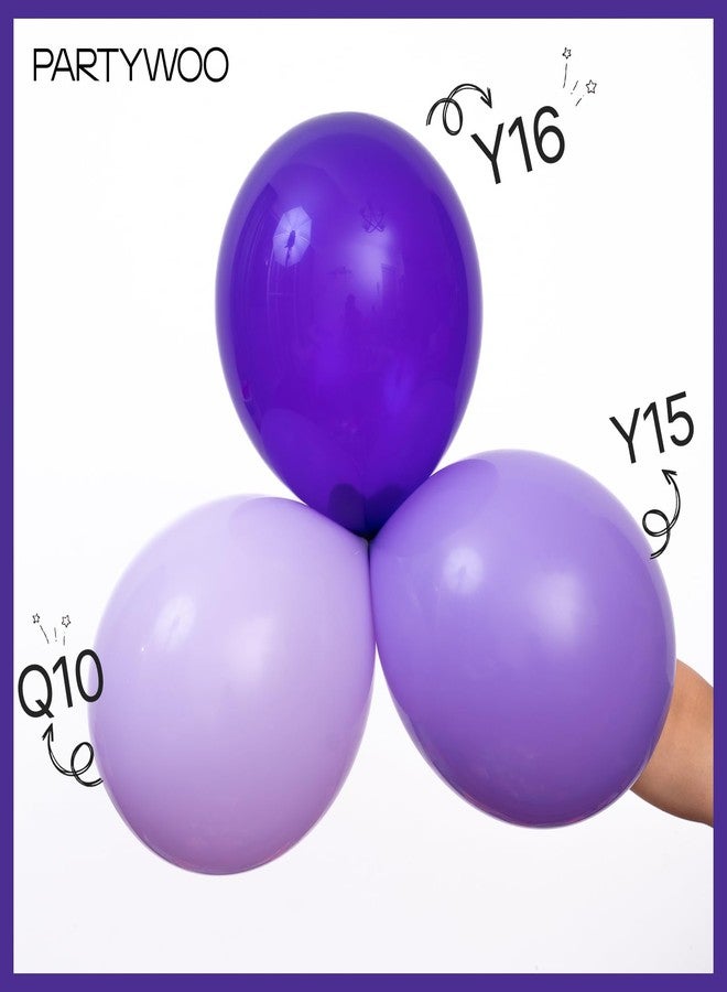 PartyWoo Dark Purple Balloons 152 pcs Different Sizes of 18 12 10 5 Inch Royal Purple Balloon Arch Kit Garland for Graduation Halloween Mardi Gras Baby Shower Birthday Party Decorations Purple-Y16 - Image 5