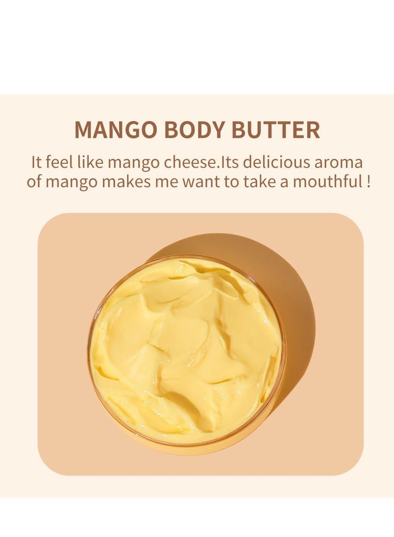 هلوزي زبدة الجسم Mango, لوشن الجسم ذو السعة الكبيرة، مرطب للجسم بالمانجو، غسول الجسم للبشرة الجافة، العناية ببشرة الجسم، بشرة ناعمة ترطيب البشرة بعمق، زبدة الجسم للنساء والرجال (200ml/6.76 أونصة) - Image 5