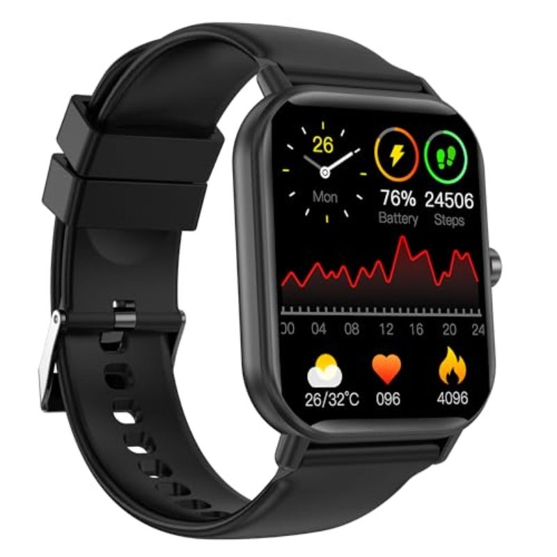 Aolon Smart Watch for Men Women 1.83 HD Display Long Battery Life Fitness Tracker IP67 Waterproof Lightweight Smartwatch with Alarm Calculator Flashlight Black - Image 2