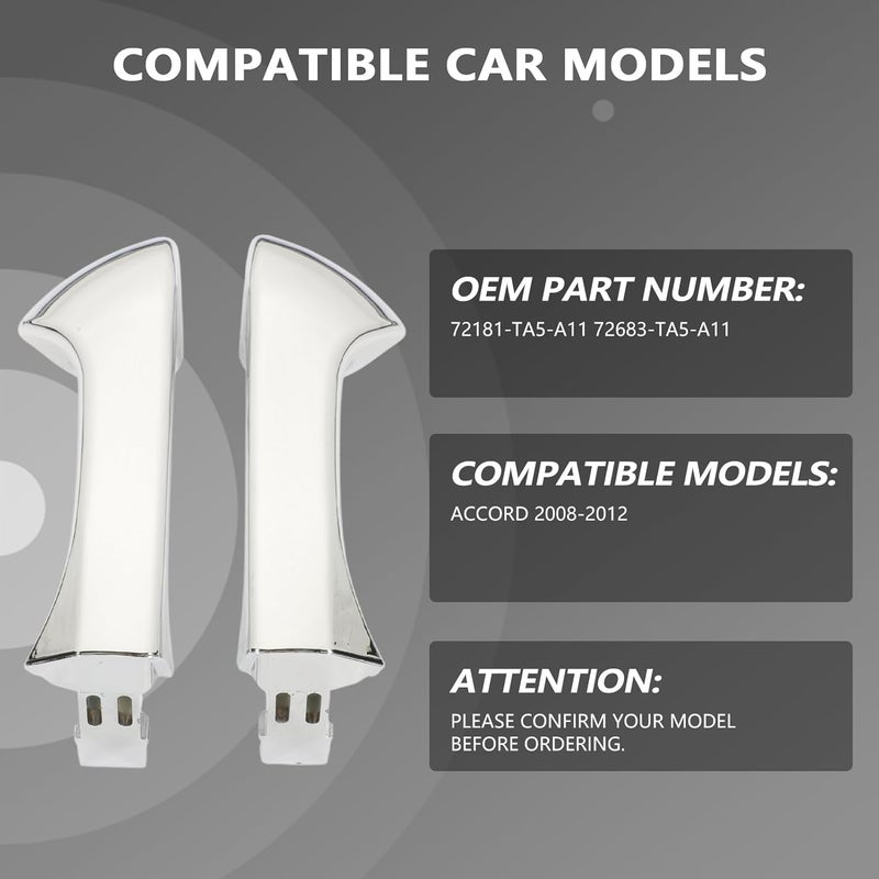 Gaogsiy 2PCS Chrome Front Exterior Door Handle for Accord 2008-2012 - Image 2