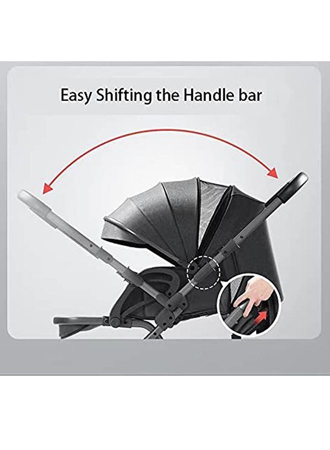 ليموس عربة أطفال خفيفة الوزن قابلة للطي مع صينية للجلوس في اتجاهين (أزرق) - Image 4