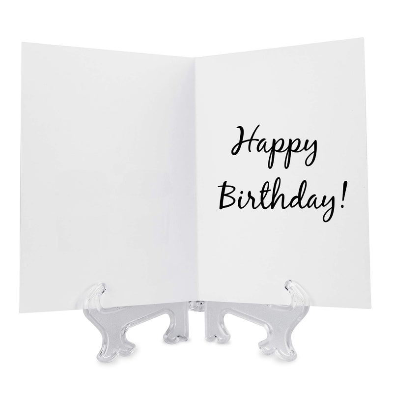 Super Z Outlet 5" Clear Plastic Easels or Stand/Plate Holders to Display Pictures or Other Items at Weddings, Home Decoration, Birthdays, Tables (24) - Image 4