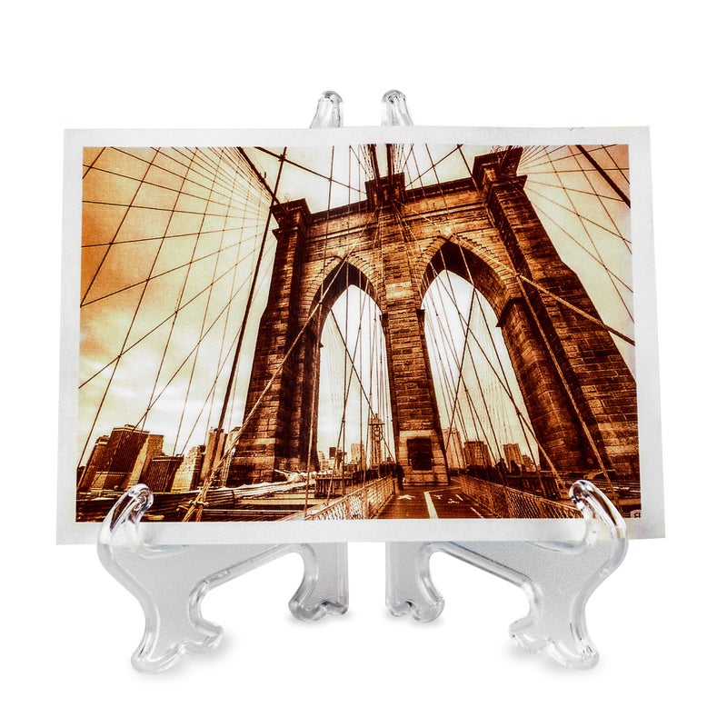 Super Z Outlet 5" Clear Plastic Easels or Stand/Plate Holders to Display Pictures or Other Items at Weddings, Home Decoration, Birthdays, Tables (24) - Image 3