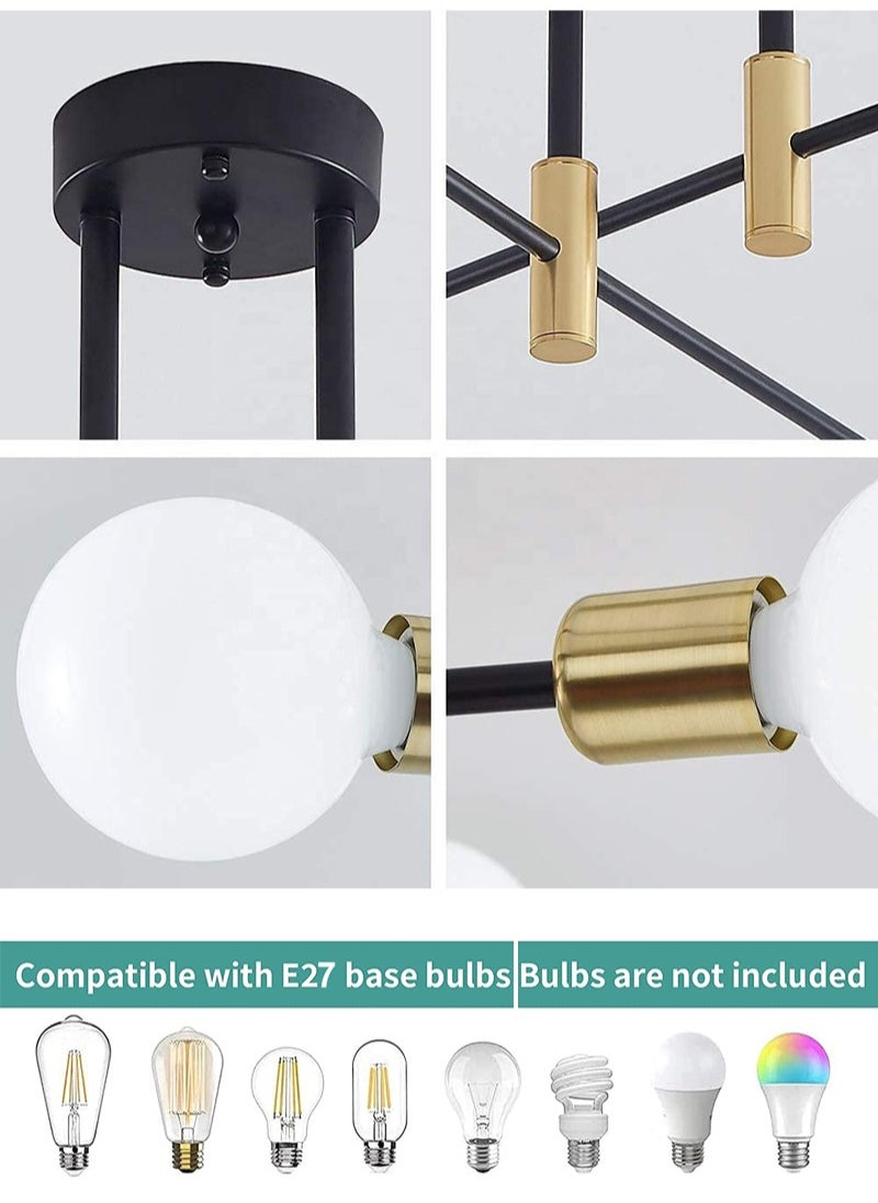 Goeco 6 Lights Industrial Chandeliers Sputnik Ceiling Light (Bulb Not Included)  - Image 5