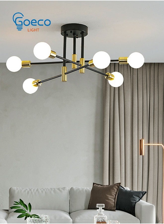 Goeco 6 Lights Industrial Chandeliers Sputnik Ceiling Light (Bulb Not Included)  - Image 2