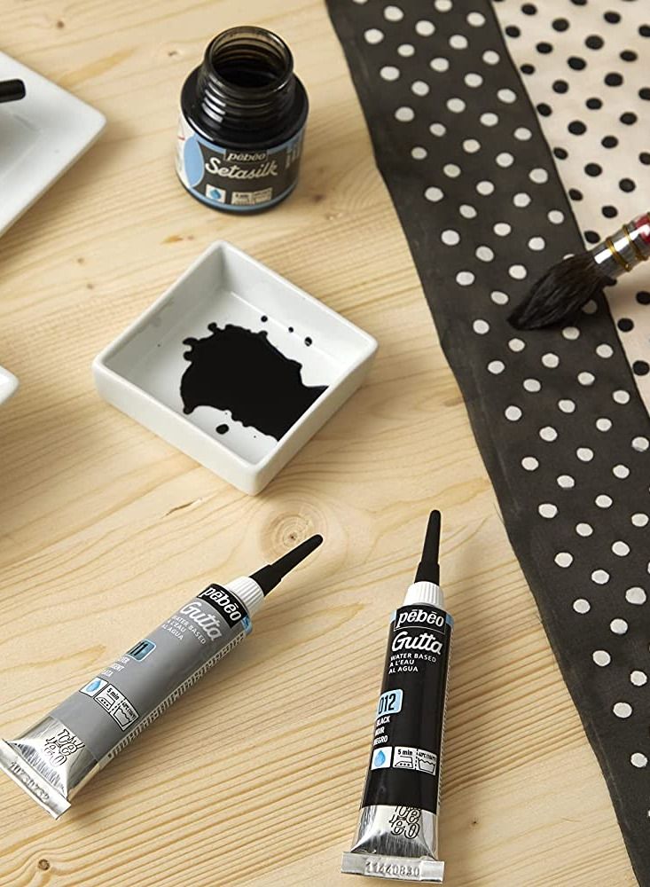 Pebeo Setasilk Silk Painting Water Based Gutta Tube 20 ml Gold - Image 5