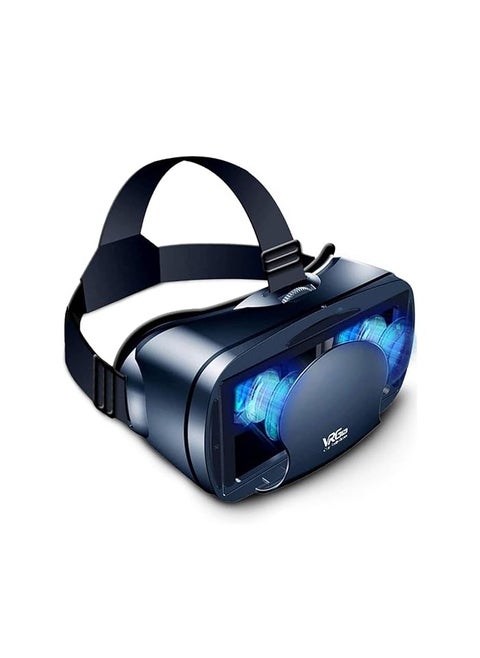مجموعة نظارات الواقع الافتراضي VR VR ثلاثية الأبعاد تتضمن نظارات الواقع الافتراضي ثلاثية الأبعاد وأجهزة التحكم ونظارات الواقع الافتراضي القابلة للتعديل - متوافقة مع iPhone وAndroid تدعم 7 بوصات