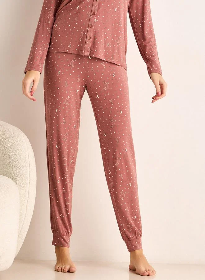 Splash FAV  Pyjama Set Button-Down Shirt and Pants Modal for Women | Best Price UAE