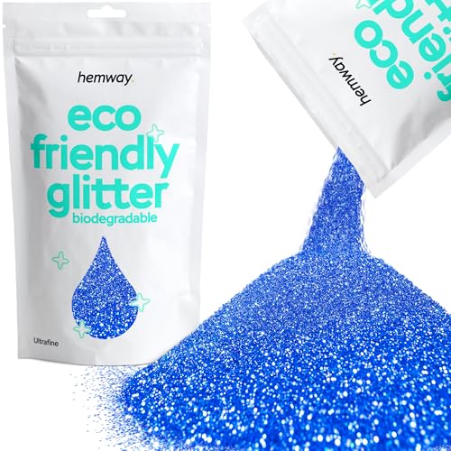 Hemway Eco Friendly Biodegradable Glitter 100g 35oz Bio Cosmetic Safe Sparkle Vegan for Face Eyeshadow Body Hair Nail and Festival Makeup Ultrafine 1128 0008 02mm Sapphire Blue - Image 2