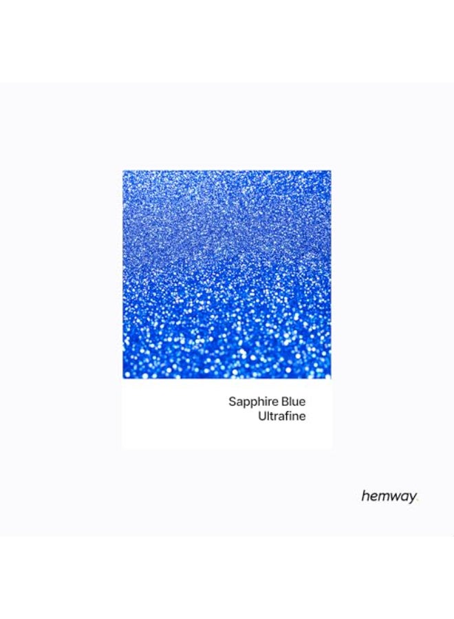 Hemway Eco Friendly Biodegradable Glitter 100g 35oz Bio Cosmetic Safe Sparkle Vegan for Face Eyeshadow Body Hair Nail and Festival Makeup Ultrafine 1128 0008 02mm Sapphire Blue - Image 4