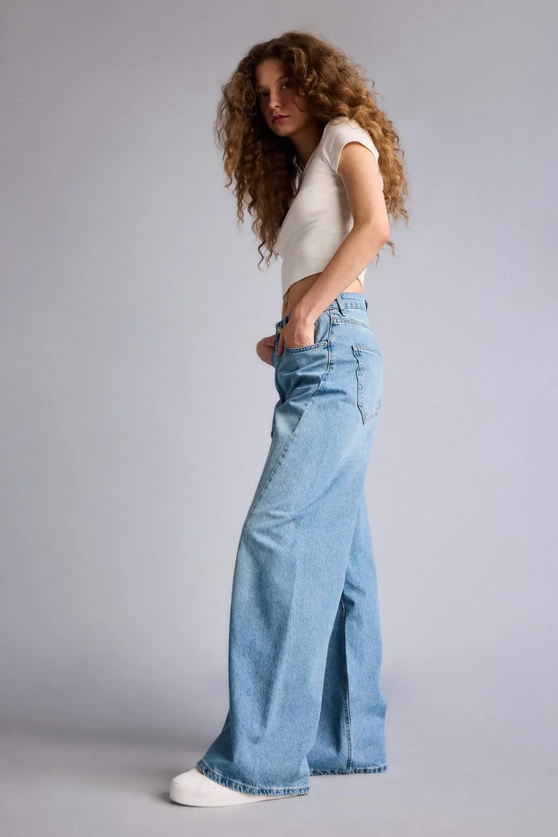 DeFacto Wide Leg Denim Trousers