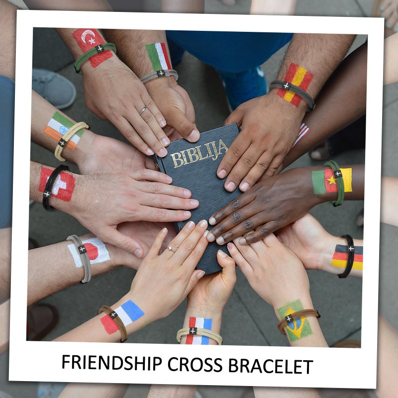 Landical 6 Pcs Braided Cross Bracelet Adjustable Rope Christian Religious Gift WWJD Jesus Bracelet for Men Women Prayer Wristband(Fresh Color) - Image 5