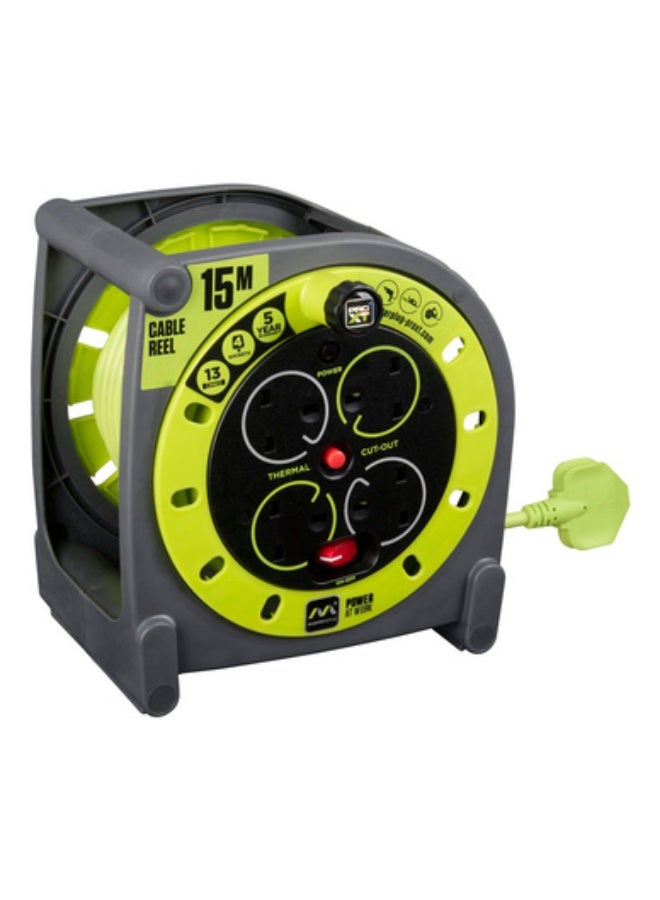 ماستربلاج ماستربلاغ ماستربلاغ بكرة كابل 13 أمبير طول 15 متر مع مقبسين - Image 1