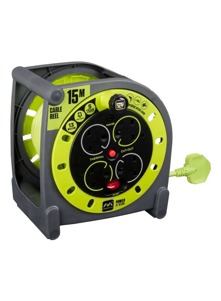 ماستربلاج ماستربلاغ ماستربلاغ بكرة كابل 13 أمبير طول 15 متر مع مقبسين - Image 2