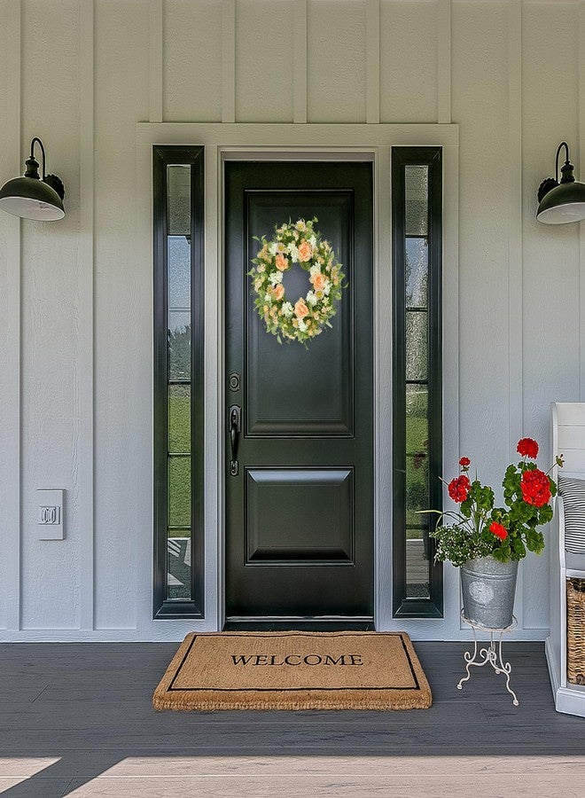 AMF0RESJ Artificial Spring Summer Wreaths for Front Door Daisy Wreath with Daisy,Hydrangea,Peony Flower for Indoor Outdoor Farmhouse Home Porch Wall Window Festival Wedding Decor - Image 4