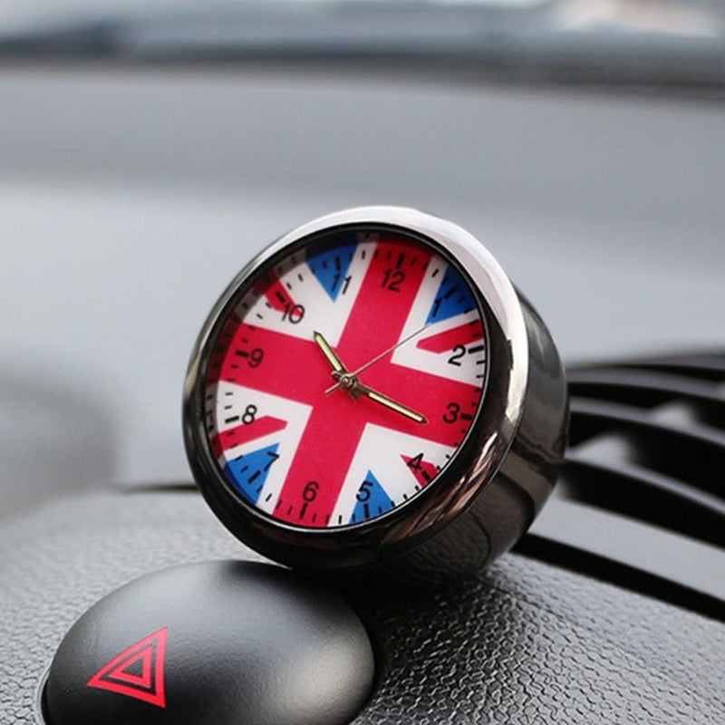 Mini Union Jack Car Clock Stainless Steel Dashboard Alarm Unique Auto Decor for Mini - Image 5
