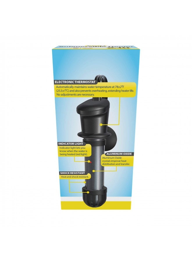 Tetra Ht Submersible Aquarium Heater With Electronic Thermostat, 50-Watt, 2-10 Gallon - Image 1