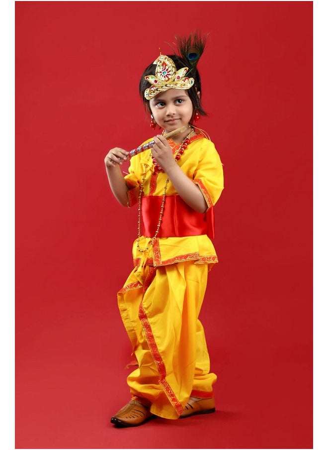 BookMyCostume BookMyCostume Krishna Boys Janmashtami Fancy Dress Costume 7-8 years  - Image 1
